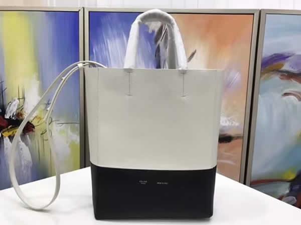 Replica Discount White Black Celine Cabas Palm Bucket Bags Outlet